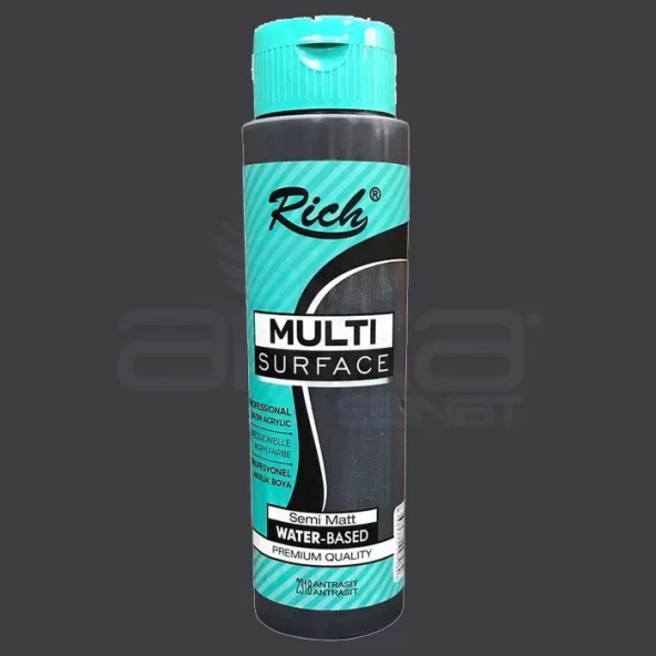 Rich Multi Surface Akrilik Boya 500cc 2318 Antrasit ürün görseli 1