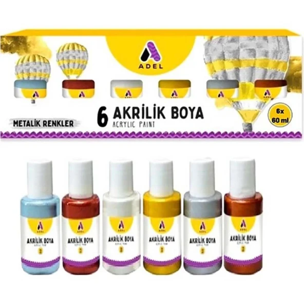 Adel Akrilik Boya 60x6 Metalik Renk ürün görseli 1