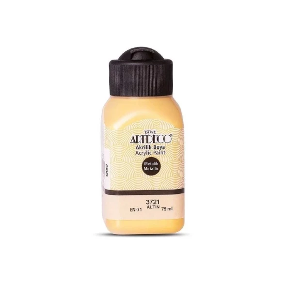Artdeco Metalik Akrilik Boya 75Ml Altın 071I-3721 ürün görseli 1