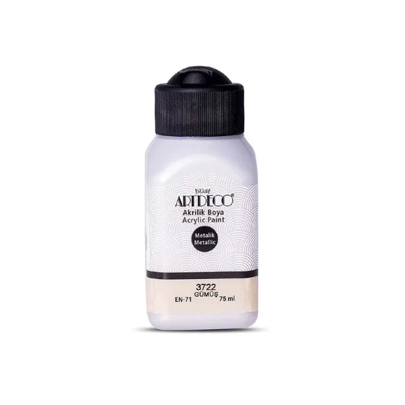 Artdeco Metalik Akrilik Boya 75Ml Gümüş 071I-3722 ürün görseli 1