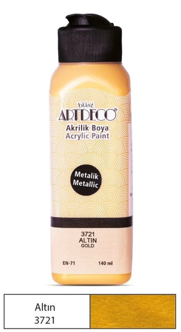 ARTDECO 70R AKRİLİK BOYA 3721 METALİK ALTIN 140ml ürün görseli 1