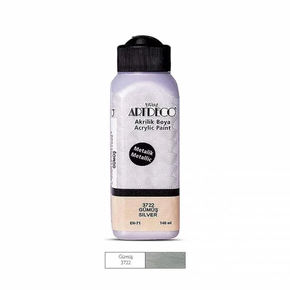 Artdeco Akrilik Boya Metalik 140ml 3722 Gümüş ürün görseli 1