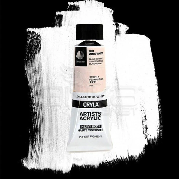 Daler Rowney Cryla Artist Akrilik Boya 75ml 001 Zinc White Seri A ürün görseli 1