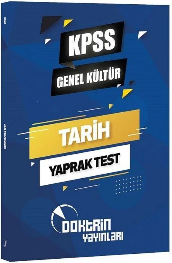KPSS Genel Kültür Tarih Yaprak Test Doktrin Yayınları ürün görseli 1