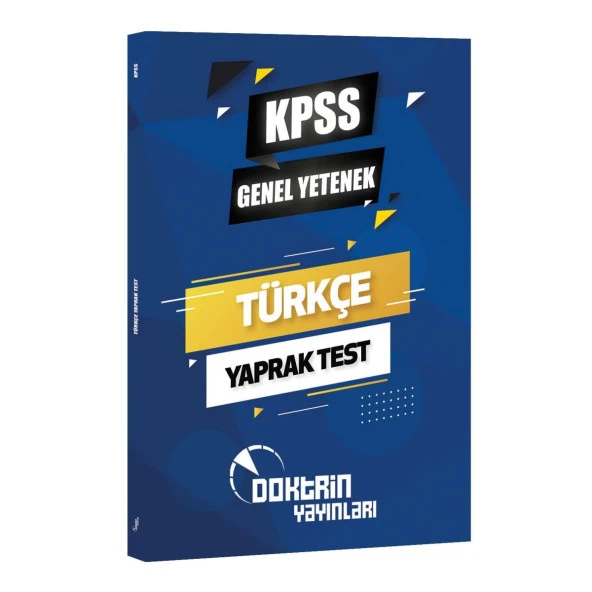KPSS Genel Yetenek Türkçe Yaprak Test Doktrin Yayınları ürün görseli 1