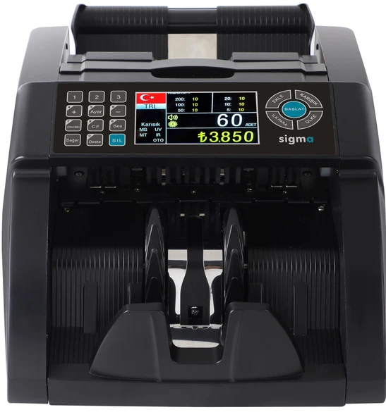 Sc8520 Karışık Para Sayma Makinesi, Tl Ve Euro Karışık Sayım - Dolar Adet Sayım Müşteri Ekranı ürün görseli 1