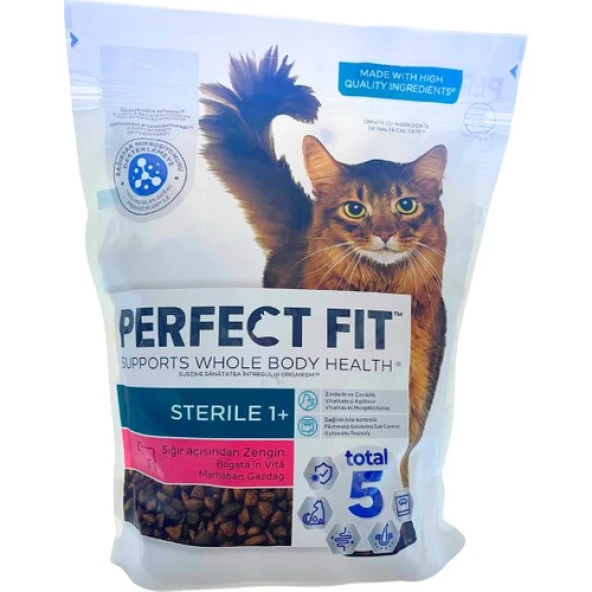 Perfect Fit Kısırlaştırılmış Biftekli Kedi Maması 750 gr ürün görseli 1