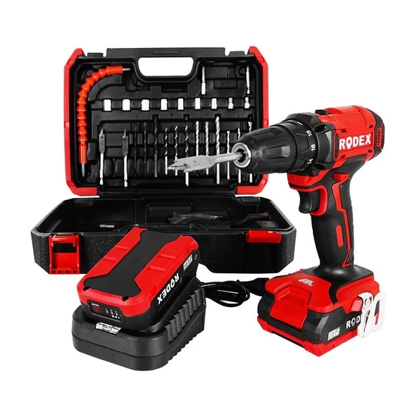 Rodex 3375a C.drıll 10mm 0-350/0-1350rpm 35nm 2x Lı-ıon 20v/2.0ah 2 Ge ürün görseli 1