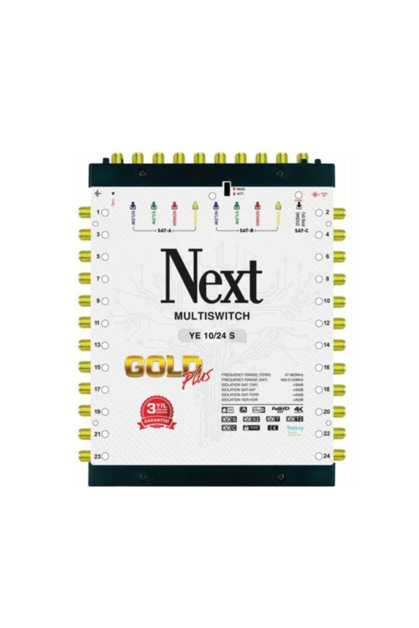 Next Ye 10/24 Gold Plus Sonlu Uydu Santrali Next Adaptör ye-1615 ürün görseli 1