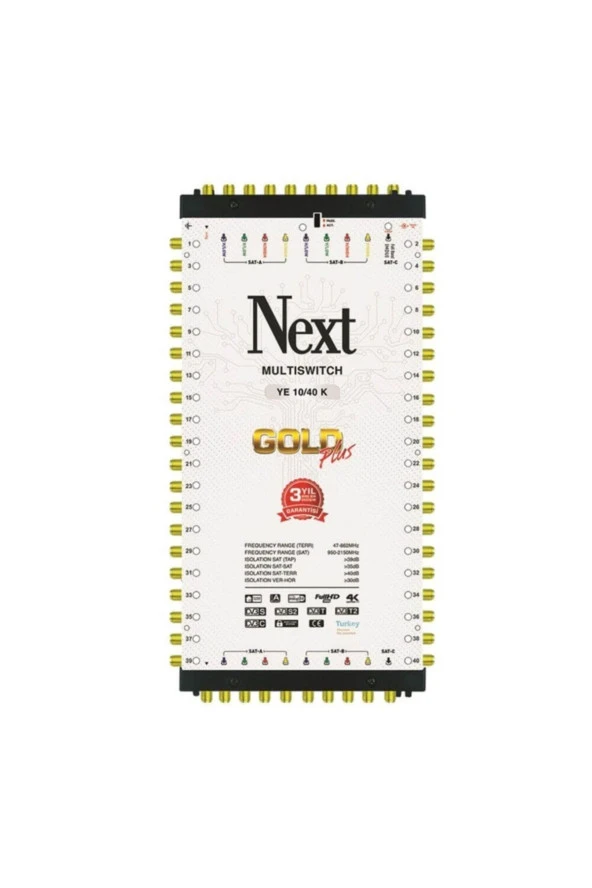 Next 10/40 Kaskatlı Gold Plus Multiswitch Uydu Santrali - Resim 2