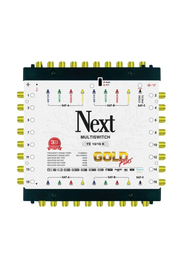 Next 10/16 Kaskatlı Gold Plus Multiswitch Uydu Santrali ürün görseli 1