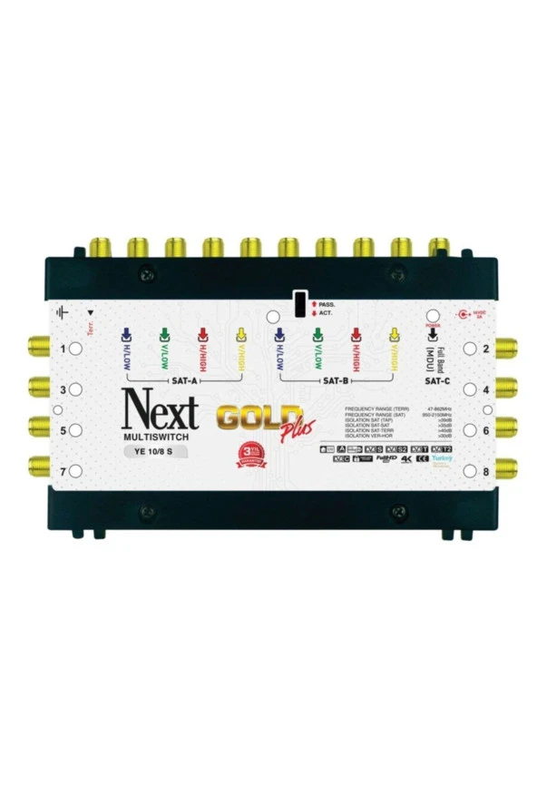10/8 Sonlu Gold Plus Multiswitch Uydu Santrali ürün görseli 1
