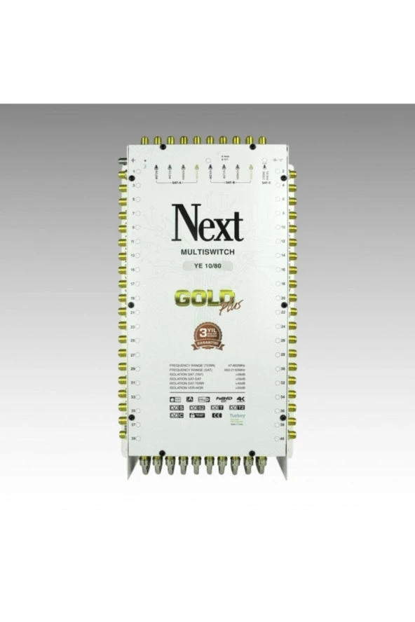 Next 10/80 Sonlu Gold Plus Multiswitch Uydu Santrali ürün görseli 1