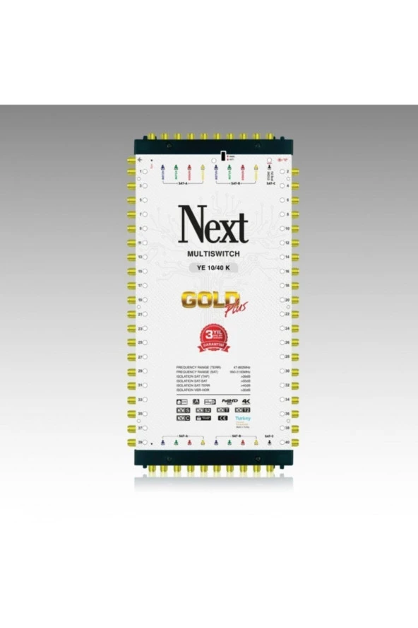 Next 10/40 Sonlu Gold Plus Multiswitch Uydu Santrali ürün görseli 1