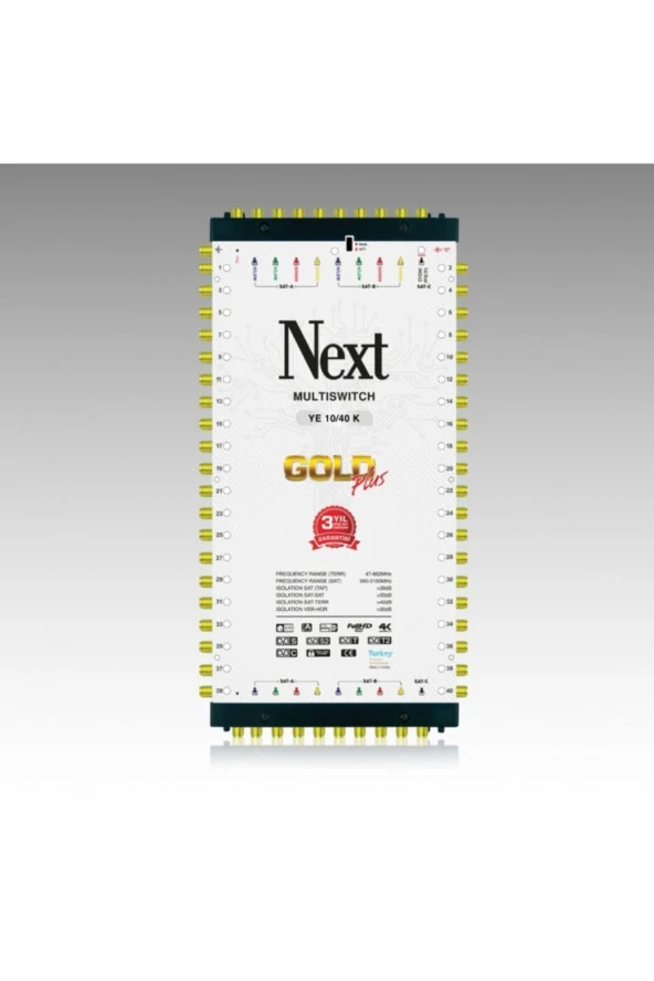 Ye-10/40 Hybrid Sonlu Ve Kaskatlı Bir Arada Gold Plus Multiswitch Uydu Santrali ürün görseli 1
