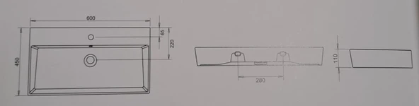 VEGA LAVABO 60cm TURAVİT - Resim 2