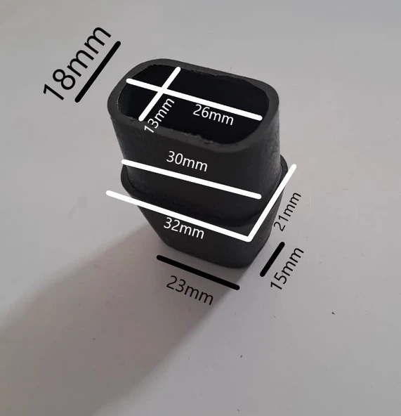 30X20 OVAL PLASTİK AYAK İÇTEN GEÇMELİ - Resim 2