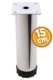 METAL BAZA AYAK 15 CM KROM ( 1 ADET FİYATIDIR ) ürün görseli 1
