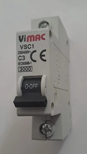 VİMAC 3 AMPER 3000KA C3 OTOMAT SİGORTA ürün görseli 1