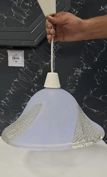 RENKLİ CAM AVİZE ( çap : 39cm ) ürün görseli 1