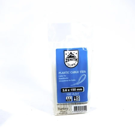 KABLO BAĞI 3,6X150 mm BEYAZ 100 LÜ - Resim 2