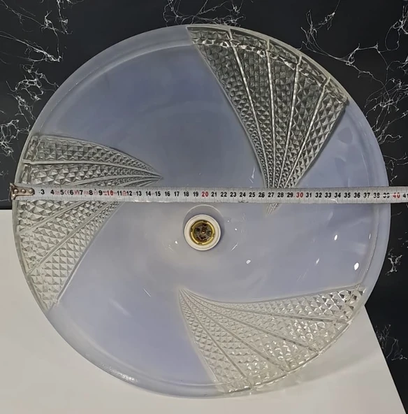 RENKLİ CAM AVİZE ( çap : 39cm ) - Resim 3