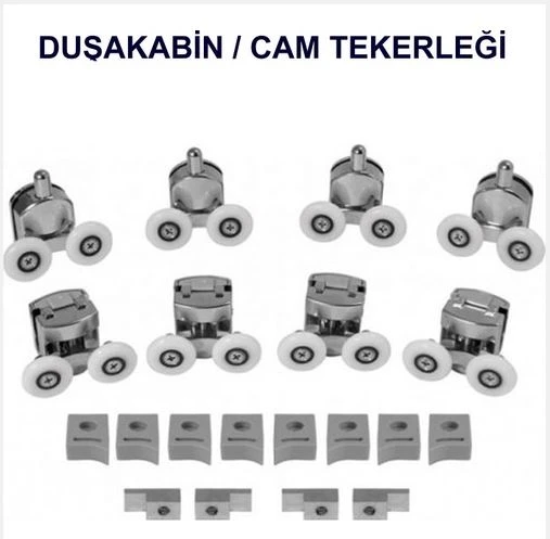 DUŞAKABİN CAM YEDEK PARÇA KABİN TEKERİ ( PLASTİK GÖVDE ) TAKIM ürün görseli 1