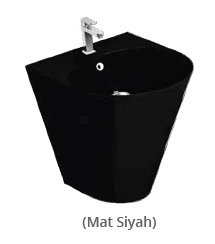 İGLOO LAVABO MONOBLOK TURAVİT - MAT SİYAH ürün görseli 1