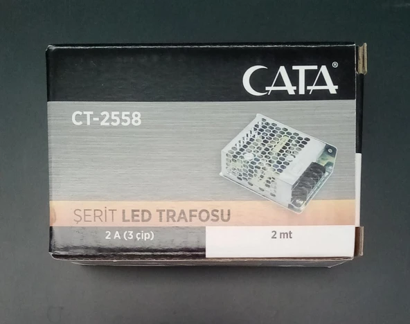 CATA ŞERİT LED TRAFOSU 2 A ( 3 ÇİP )  ( 2 mt İÇİN ) CT2558 ürün görseli 1