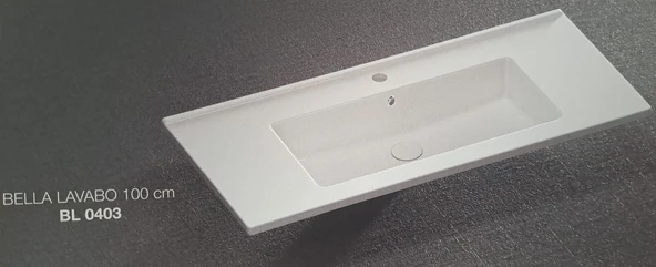 BELLA ETEJERLİ LAVABO 100cm TURAVİT ürün görseli 1