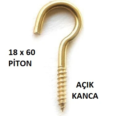 18 x 60 PİTON - AÇIK KANCA ( 1 ADET FİYATIDIR ) ürün görseli 1
