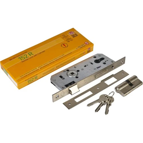 KALE 152 R - SİLİNDİRLİ RULMANLI DAİRE KİLİDİ - GÖMME KİLİT - 35 mm - DAİRE GİRİŞ KAPI KİLİDİ ürün görseli 1