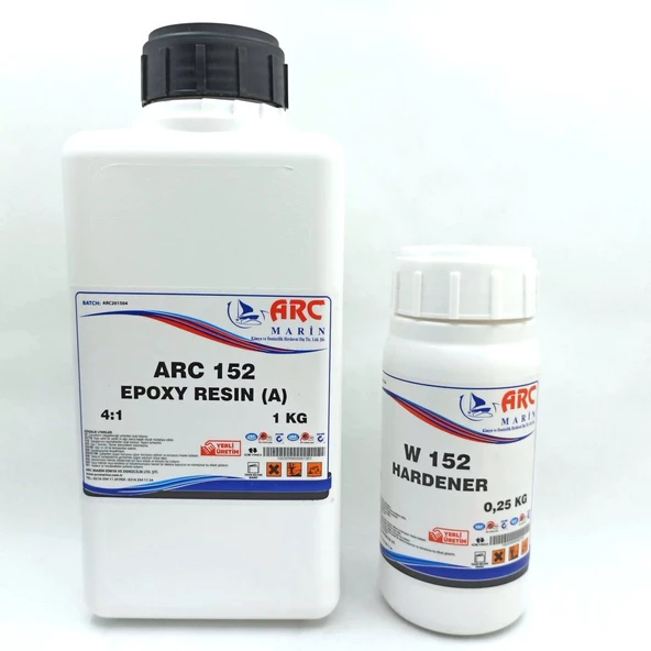ARC152 EPOKSİ AHŞAP VE ELYAF LAMİNASYON REÇİNE 1,25 KG SET ürün görseli 1
