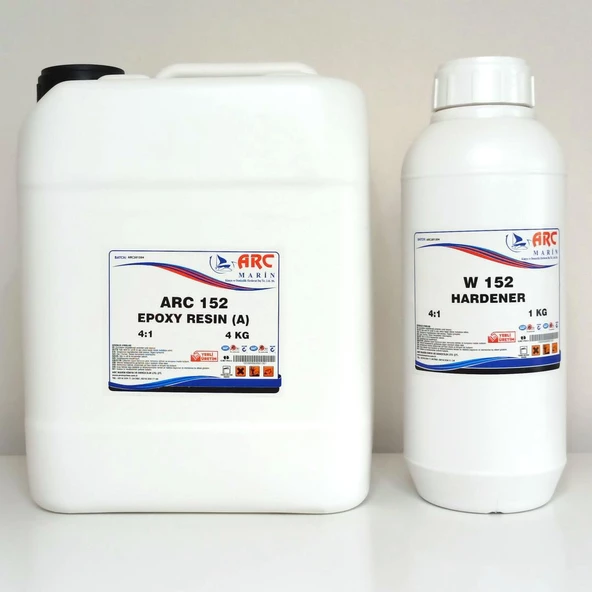 ARC152 EPOKSİ AHŞAP VE ELYAF LAMİNASYON REÇİNE 5 KG SET ürün görseli 1