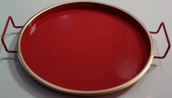 LAVİN 12478 METAL TEPSİ KIRMIZI 24 cm ürün görseli 1
