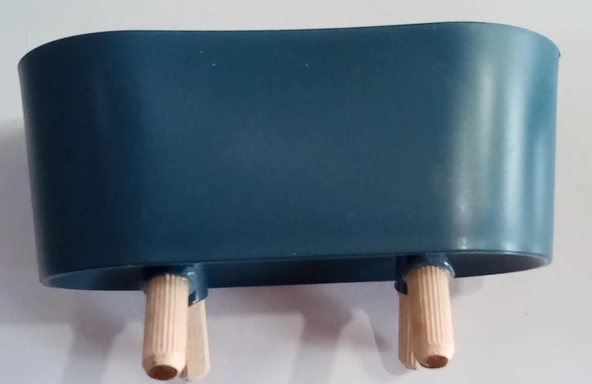 AHŞAP AYAKLI PLASTİK OVAL SAKSI K.MAVİ ( 8 x 15 x 7 cm ) ürün görseli 1