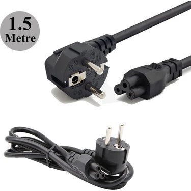 DİZ ÜSTÜ LAPTOP POWER KABLOSU 1,5 MT ürün görseli 1