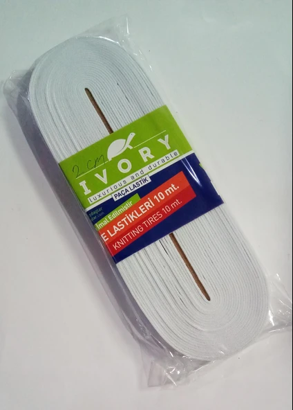 IVORY - LATEKS ÖRME LASTİK - PAÇA LASTİK - 2 cm x 10 mt ürün görseli 1