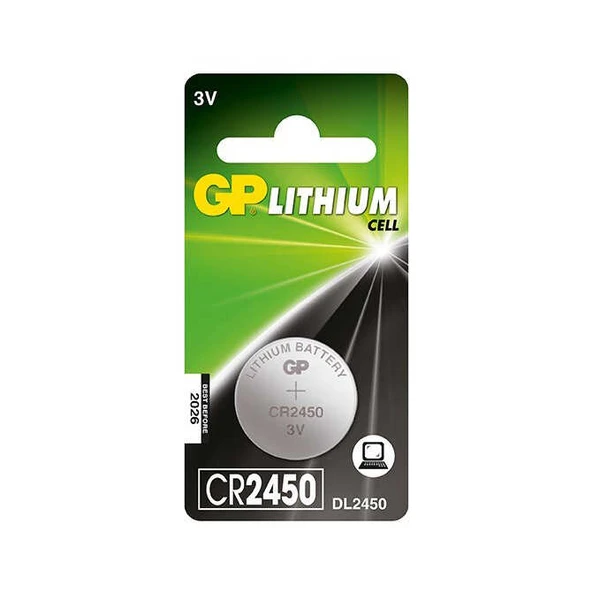 GP LİTHİUM CR2450 3V PİL 560 mAh ( 1 ADET FİYATIDIR ) ürün görseli 1