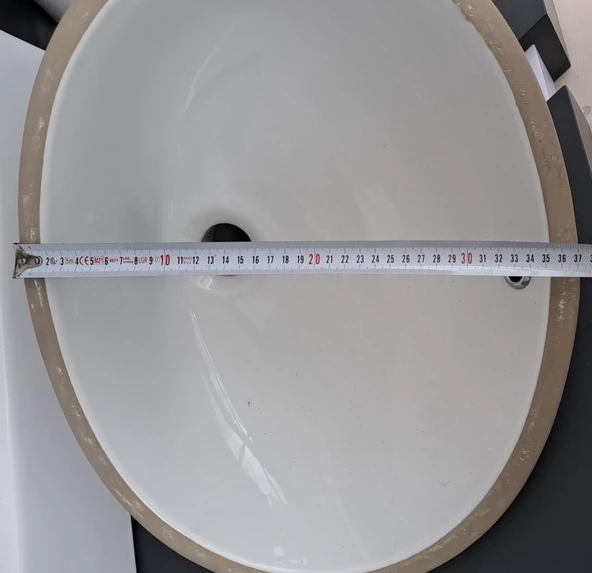HİLTON OVAL LAVABO 37X47 TURASER - Resim 4