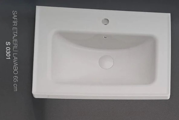SAFİR ETEJERLİ LAVABO 65cm TURAVİT - Resim 3