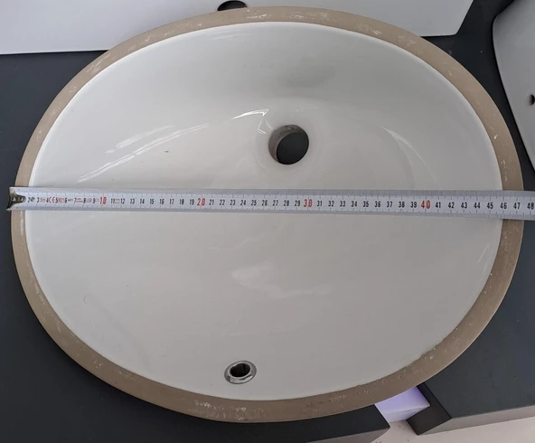 HİLTON OVAL LAVABO 37X47 TURASER - Resim 5