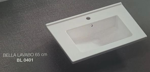 BELLA ETEJERLİ LAVABO 65cm TURAVİT - Resim 3