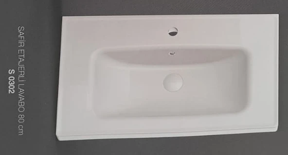 SAFİR ETEJERLİ LAVABO 80cm TURAVİT ürün görseli 1