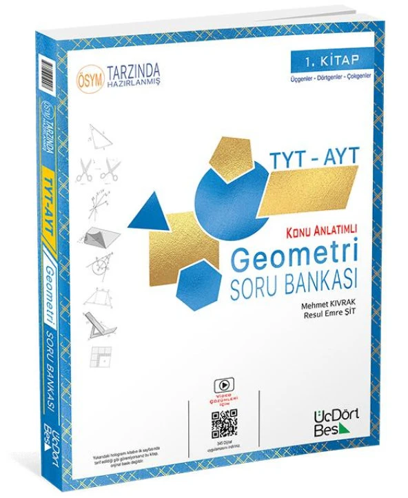 TYT AYT GEOMETRİ KONU ANLATIMLI SORU BANKASI - ÜÇDÖRTBEŞ YAYINLARI ürün görseli 1