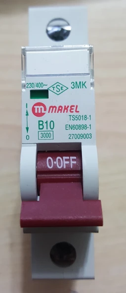 MAKEL 10 AMPER B10 OTOMAT SİGORTA ürün görseli 1