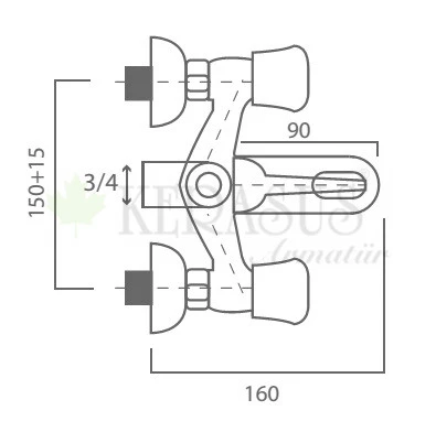 KERASUS NUR SERİSİ - BANYO BATARYASI - Resim 2