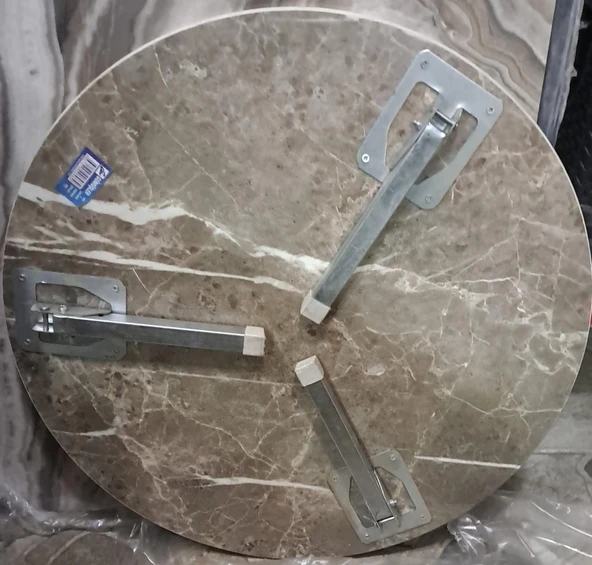 GÜMÜŞLER 60 cm METAL AYAKLI SOFRA - Resim 3