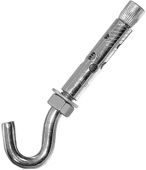 M6x90 AÇIK KANCALI ÇELİK DÜBEL ( ÇAP : 8 mm ) ( DUBEL ) ( 1 ADET FİYATIDIR ) ürün görseli 1