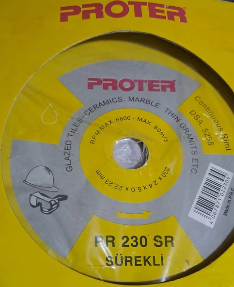 PROTER PR 230 SR SÜREKLİ ELMAS KESİCİ TESTERE ( 230 x 2.4 x 5.0 x 22.23 mm ) ( PROTER ) ürün görseli 1